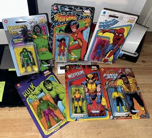 Wolverine Dr Doom Super Hero Marvel Toy Lot SpiderMan Hulk Kenner Hasbro 6pc Set - Picture 1 of 24