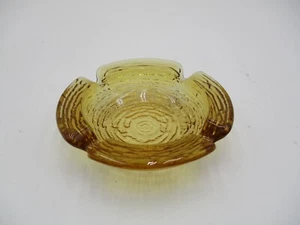 Posacenere vintage vetro oro 4 pollici - Foto 1 di 5