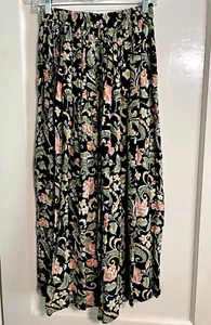 Willow Ridge Maxi Skirt Size S Colorful Light Weight Fabric Floral Theme (J551 - Picture 1 of 9