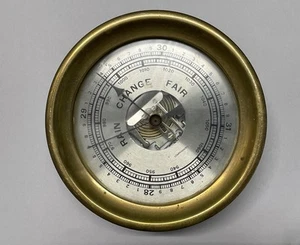 Deutsches kompensiertes Vintage Barometer in Wandhalterung Messing schwer - Bild 1 von 5