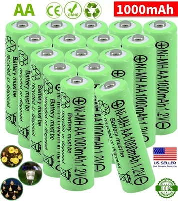 4/12/24 Piezas Baterías Recargables 1.2V NiMH AA 1000mAh y Cargador de Batería USB AA Foto 1 de 4