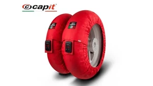Capit Suprema Vision Tyre Warmers M/XXL 120/70 200/55 Rear Front RED *EURO Plug* - Picture 1 of 3