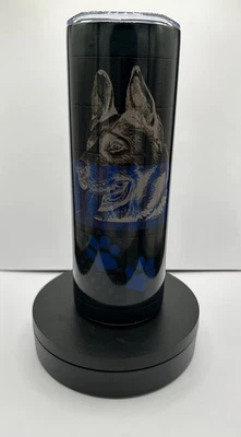 Vaso Pastor Alemán Línea Azul Delgado/Vaso Delgado 20 OZ-Sublimación Foto 1 de 4