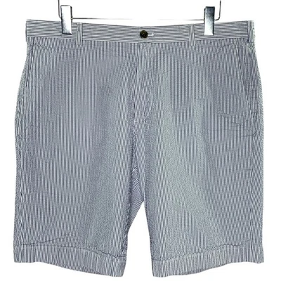 Pantalones Cortos Brooks Brothers 38 Para Hombre Azul Serie 346 Seersucker 11" Preppy A Medida Foto 1 de 4