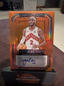 2023 Panini Obsidian Electric Etch Orange Flood /75 Jalen McDaniels #MS-MCD Auto - Picture 1 of 2