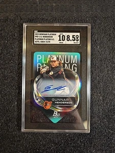 2023 GUNNAR HENDERSON (RC) *15/25* Auto SGC 10|8.5 Bowman Platinum #PPD-1 ~1stB - Picture 1 of 7