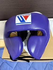 Winning Boxing Head gear CO-FG-2900 size L Purple Gold Face Guard New Japan - Picture 1 of 4