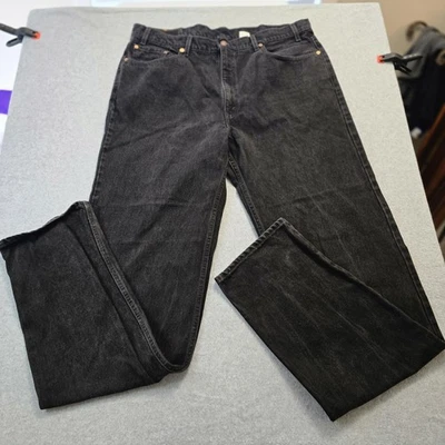 Vintage Levis 550 Jeans Mens 42x40 Black Relaxed Fit Tapered Leg Red Tab USA - Image 1 of 4