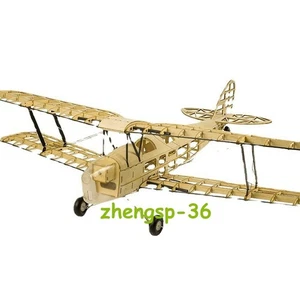 Elektroflugzeug ferngesteuerter fester Flügel hell Holz Tiger Motte Doppeldecker Modell - Bild 1 von 11