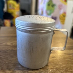 Vintage Aluminum Dredge Shaker with Handle 3-1/2"T small holes, Unbranded - Picture 1 of 7