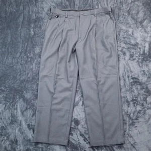 Haggar Cool 18 Pants Mens 40x29 Classic Fit Pleated Flex Waist Moisture Wicking - Picture 1 of 16