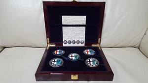 Alfa Romeo Emblem Set of 5 With Box 1910, 1915, 1925, 1946, 1972 Coat of arms - Picture 1 of 10