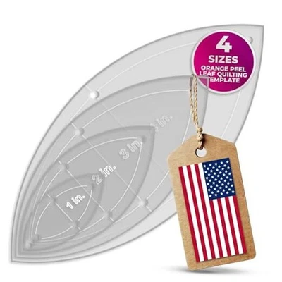 Leaf Quilting Template Set | Essential Quilting Supplies for Leaf Orange Peel - Image 1 of 4