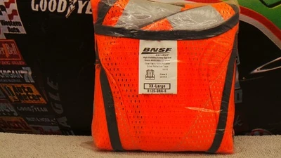 Chaleco de seguridad ferroviaria BNSF clase 2 nivel 2 3X 81250org-6 Foto 1 de 4