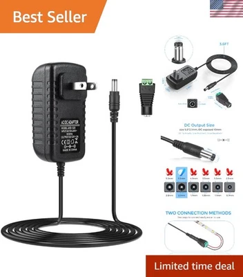 Adaptador de energia compacto e seguro 12V 24W com proteção abrangente - Imagem 1 de 4