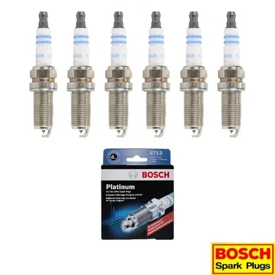 New Set of 6 BOSCH Platinum Spark Plug for FX35 G35 M35/Optima Rondo/350Z Murano - Image 1 of 4