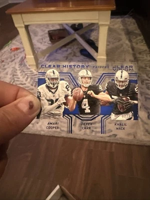2016 Panini Clear Vision - Clear History Derek Carr, Amari Cooper, Khalil... - Image 1 of 2