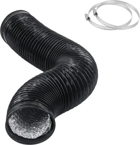 Conductos de aire de 4 pulgadas y 5 pies, kit de manguera de ventilación de secadora de aluminio flexible de 1,5 m de longitud para - Imagen 1 de 3