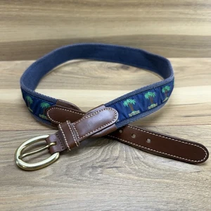 Dooney & Bourke Vintage Gürtel Herren 30 Palmen braun Lederbesatz - Bild 1 von 9