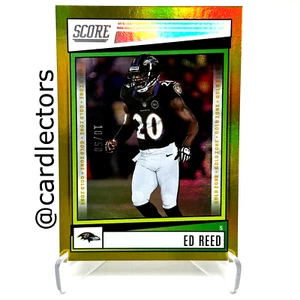 2022 Panini Score Football ED REED #189 Gold Zone parallel/50 Baltimore RAVENS - Bild 1 von 3