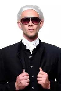 Perücke mit Zopf weiß exzentrischer Modemacher Mode Designer Graf Edelmann - Bild 1 von 5