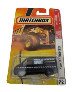2007 Mattel Matchbox Ford Transit Police Swat Van #72 Emergency Diecast - Picture 1 of 9