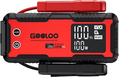 GOOLOO 6000A Jump Starter GT6000 Car Starter 100W Bi-Directional Fast Charge 12V - Image 1 of 4
