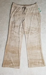 NWT Style & Co Sport Velvet Casual Pants LG Beige Elastic/Tie Waist Pull On  - Picture 1 of 7