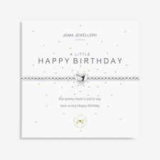 Joma Silver Plated Beaded Bracelet A Little HAPPY BIRTHDAY + Gift Bag 1093