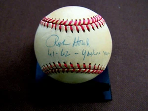 RALPH HOUK 61-62 YANKEES MANAGER SIGNED AUTO VINTAGE GAME USED OAL BASEBALL JSA  - Picture 1 of 3