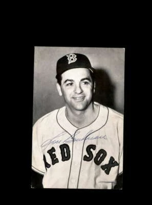 Postal autografiada por Lou Boudreau firmada a mano de los Medias Rojas Foto 1 de 2