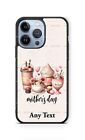 Étui téléphone personnalisé fête des mères Coffee Hearts pour iPhone Samsung cadeau