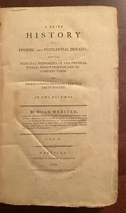 Medical History: Noah Webster's Epidemic & Pestilential Diseases 1799 vol 2 only - Picture 1 of 9