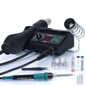 YIHUA 750W 2-in-1 Digital Soldering & Hot Air Rework Station Adjustable Temp ESD - Picture 1 of 13