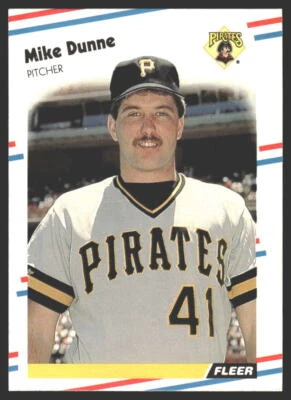 Mike Dunne #328 1988 Fleer Pittsburgh Pirates - Image 1 of 2
