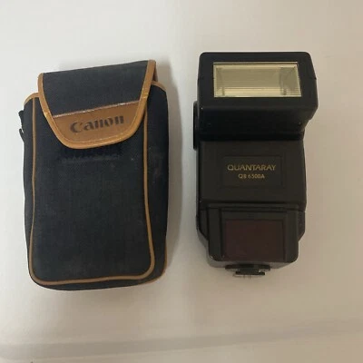 Quantaray Camera Flash Model QB-6500A Shoe Mount - Tested - With Case - Image 1 of 4