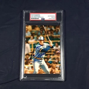 Ted Simmons Signed Photo PSA/DNA Post Card Size Brewers HOF - Picture 1 of 2