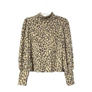 Maglione donna 21 Saints stampa ghepardo finto collo pile leggero taglia media - Foto 1 di 5