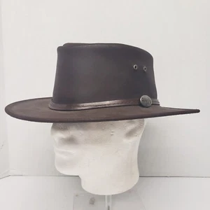Sombrero Christopher Jozy Mediano Cuero Wallaroo Engrasado Australian Walkabout Outback - Imagen 1 de 14