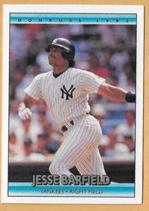 JESSE BARFIELD NUEVA YORK YANKEES #316 - DONRUSS CASI NUEVO - MONTADO 1992 - Imagen 1 de 2