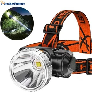 High Bright Headlamp USB Rechargeable Headlight Waterproof Outdoor Camp Fishing - Picture 1 of 17