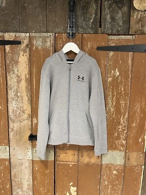 Under Under Loose Hoodie Jumper Kids Boys Size XL Youth Cotton Blend Grey Logo - Image 1 of 4