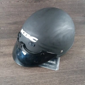 KBC Motorcycle Black Half Helmet Model TK-410 Size M - Picture 1 of 8