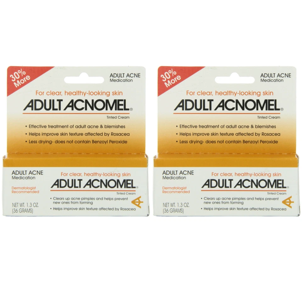 2 Pack Adult Acnomel Tinted Cream Acne Medication 1.30 Oz 36 G Each - Image 1 of 1