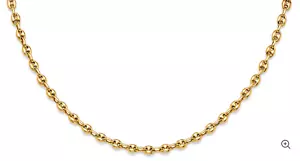Collar de ancla inflada Mariner de oro amarillo macizo real de 14K varias longitudes unisex - Imagen 1 de 5