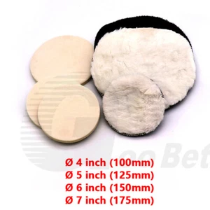 4/5/6/7" Hook & Loop Wool Felt Disc Polish Pad Grinding Buffing Wheel for Sander - Picture 1 of 11
