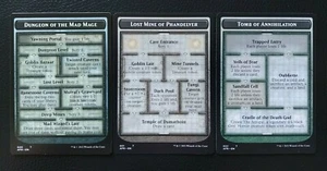 Juego de 3 fichas de mazmorra de aventuras en los reinos olvidados Magic The Gathering casi nuevo/muy bueno - Imagen 1 de 1