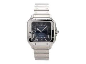 Cartier Santos de Cartier Edelstahl großes Modell blaues Zifferblatt WSSA0030 - Bild 1 von 7