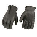 Milwaukee Leather SH226D Men's Black Unlined Leather Zipper Back Leather Gloves