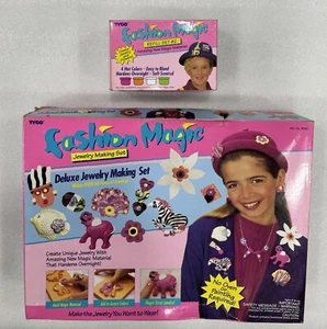 Tyco Fashion Magic Deluxe Jewelry Making Set & Refill #2 VTG 90’s NIB NEW SEALED - Picture 1 of 5